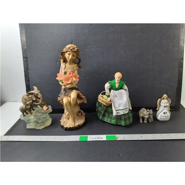 12.5" Solar Light, Elephant Figurines, Misc - PICK UP