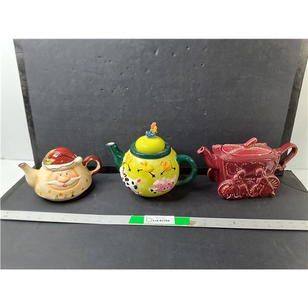 (3) Decorative Teapots - PICK UP PREFERRED