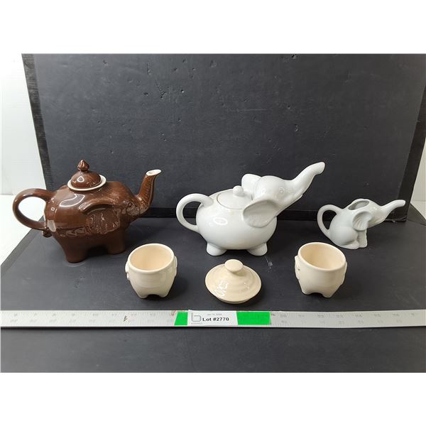 Elephant Style Teapots, Sugar Bowls