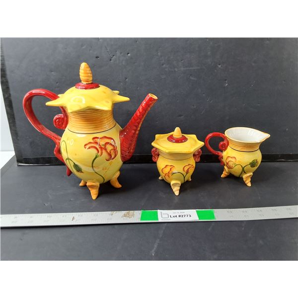 Decorative Ceramic Teapot, Sugarbowl, Creamer - PICK UP PREFERRED