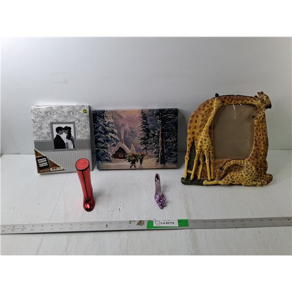 Photo Album, Frame, Painting 11" x 8", Misc.