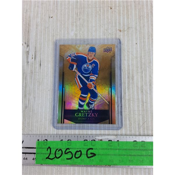 Upper Deck Gold Wayne Gretzky Oilers Trading Hockey Card - CANNOT AUTHENTICATE