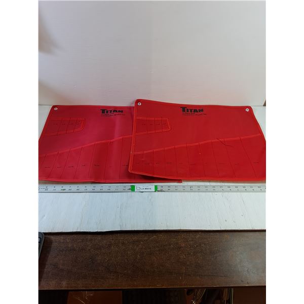 (2) Titan 14 Piece Combination Wrench Set Holders