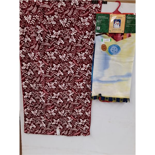 Christmas Themed Towel & Fleece Throw
