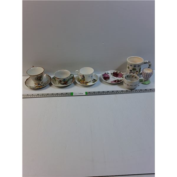 (3) Sets Cups/Saucers,Egg Cup,Mug and mismatch  Cup/Saucer