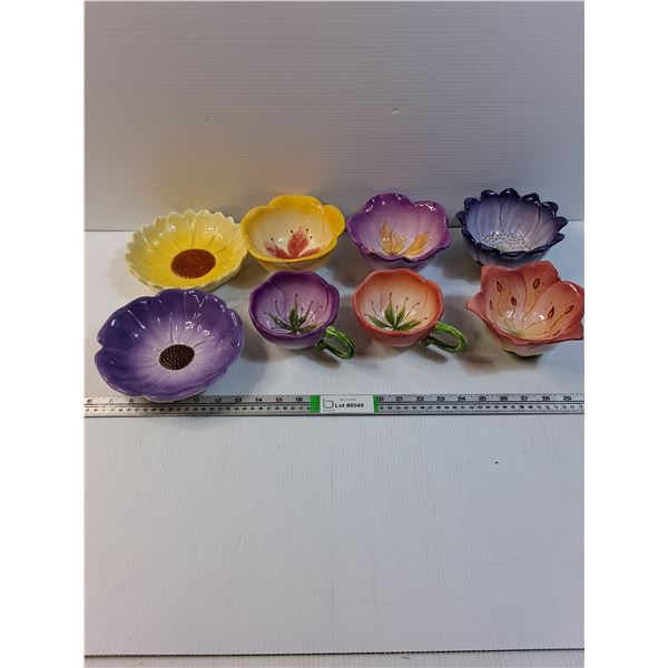 (8) Assorted Bowls,Cups and Saucers