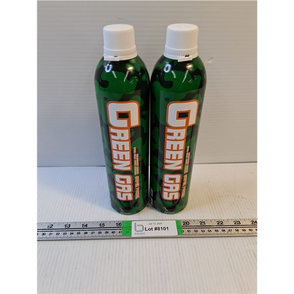 (2) Cans of Green Gas-sealed, Cannot Ship