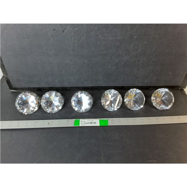 (6) Glass Prisms 3" Diameter