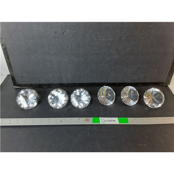(6) Glass Prisms 3" Diameter