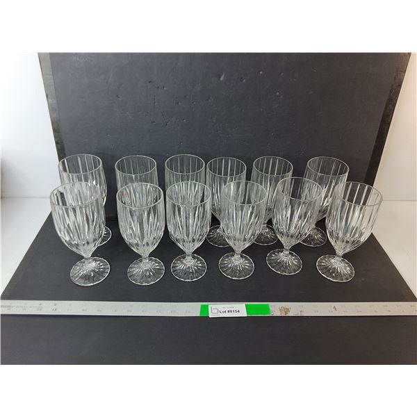 (12) Crystal Wine Glasses - PICK UP