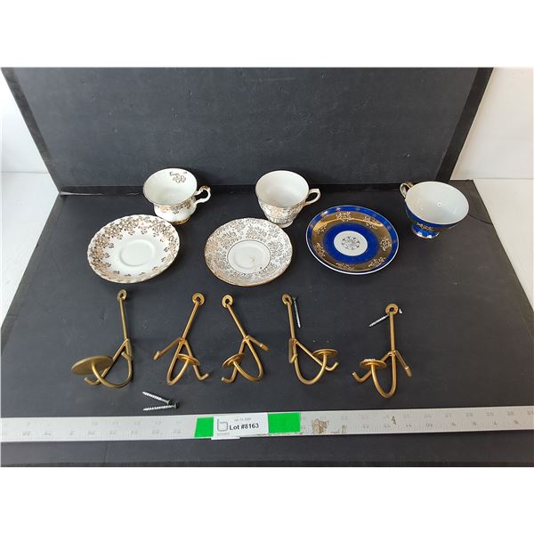 Ceramic & Bone China Teacups/Plates & Wall Tealight Holders