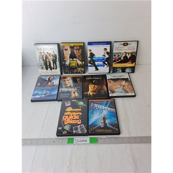 (10) DVDs- Hitchhiker's Guide to the Galaxy, The Green Mile, Firewall, Misc.
