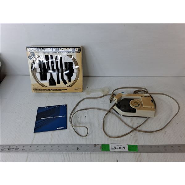 Micro Vacuum Attachment Kit, Philips Travel Iron- Powers On, Misc.