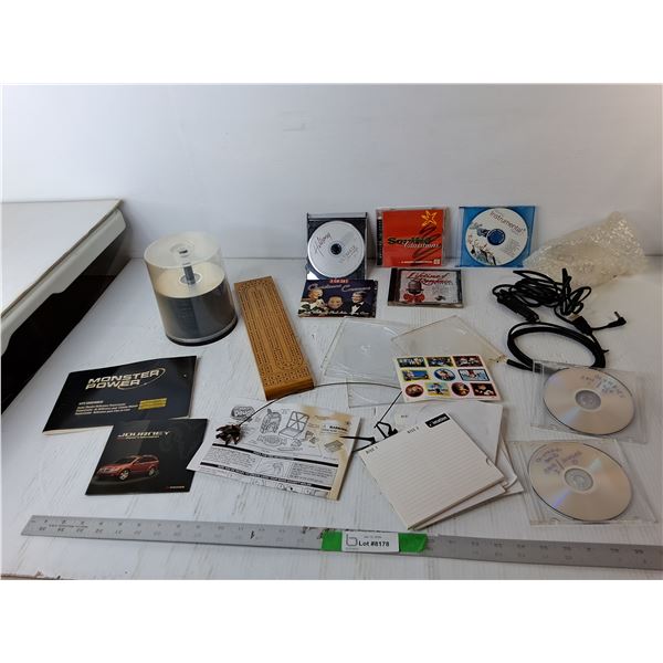 Cribbage Board, Blank DVDs, Hillsong CD, Misc.