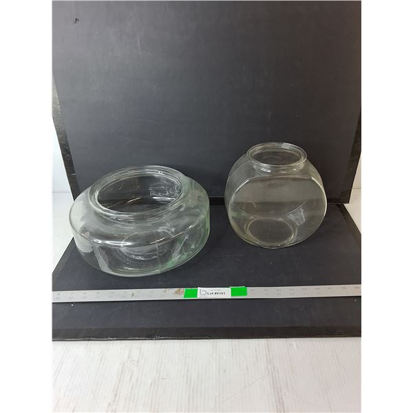 (2) Glass Fishbowls