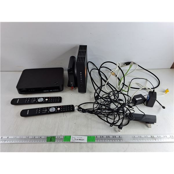 Arris WiFi Routers & TV Receiver, HDMI, Ethernet Cables, Remotes & Power Cords - As Is