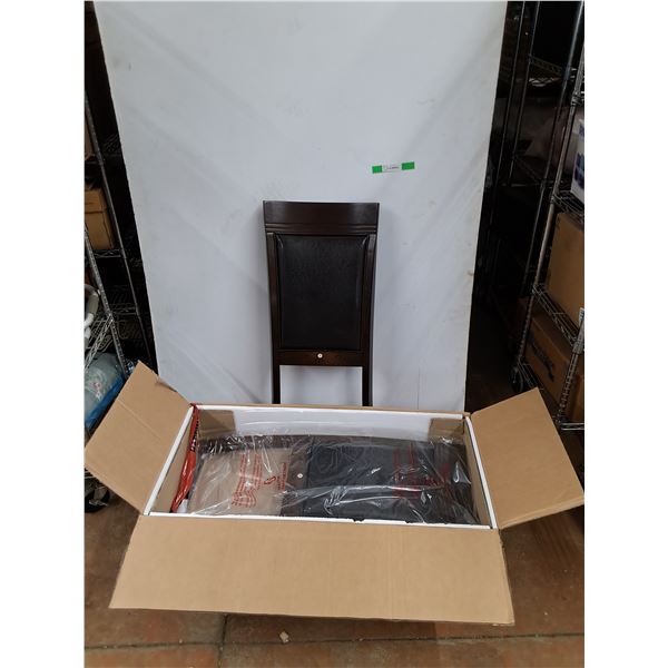 (2) Nellie Dining Chairs - Espresso - New 38" x 16" x 18", PICKUP ONLY