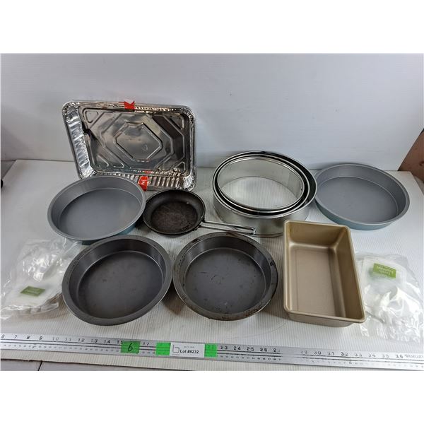 Cake Pans, Loaf Pan, Springform Rings, 6 1/2" Skillet, Misc