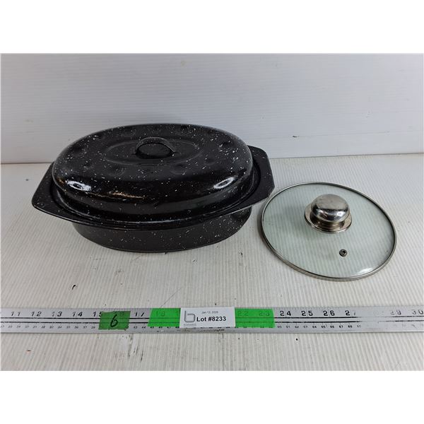 7 3/8" Pot Lid, Roaster 13" x 8" x 5"