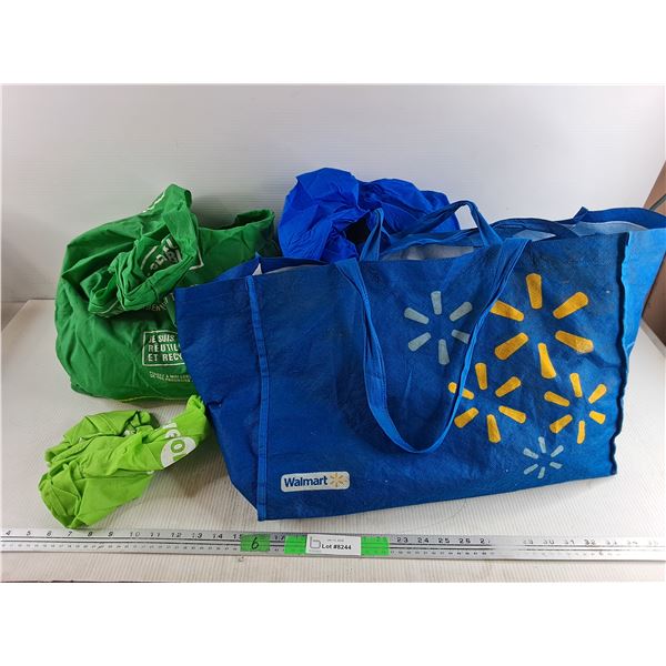 Assorted Reusable Grocery Bags - Walmart, Dollarama, Save on Foods