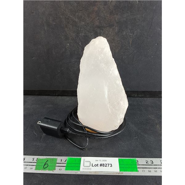 White Salt Lamp - As Is, 8"