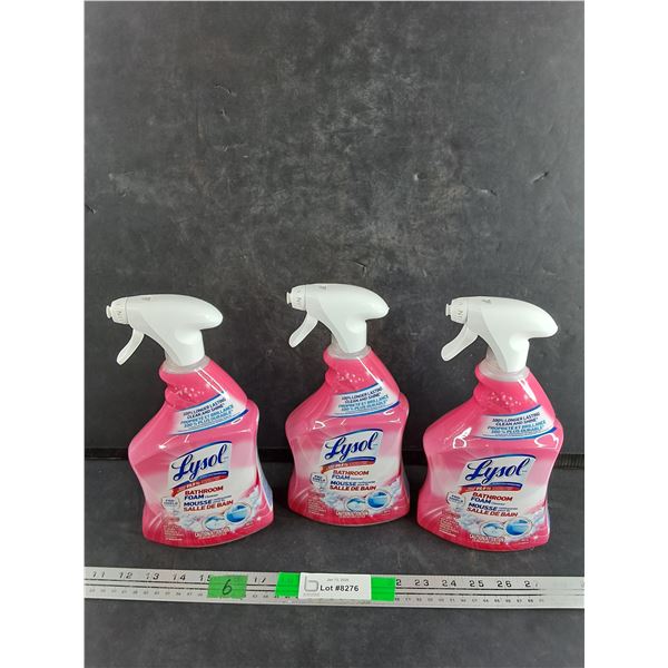 (3) 950ml Lysol Bathroom Foam Cleaner - New, PICKUP ONLY