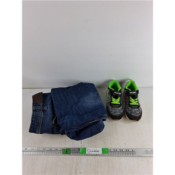 Minecraft Kid's Sneakers - Size 1, Warehouse One Denim Jeans - Size 36/32