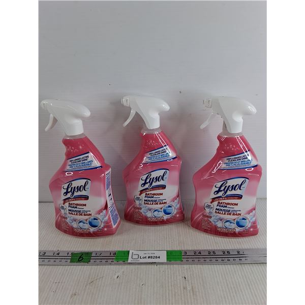 (3) 950ml Lysol Bathroom Foam Cleaner - New, PICKUP ONLY