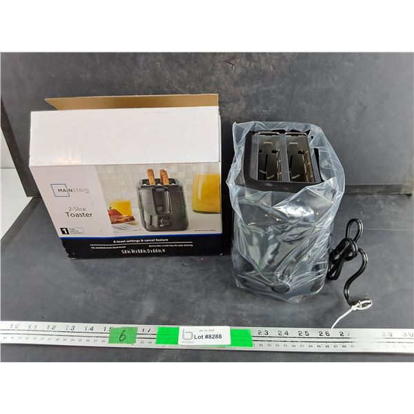 Mainstays 2 Slice Toaster - New