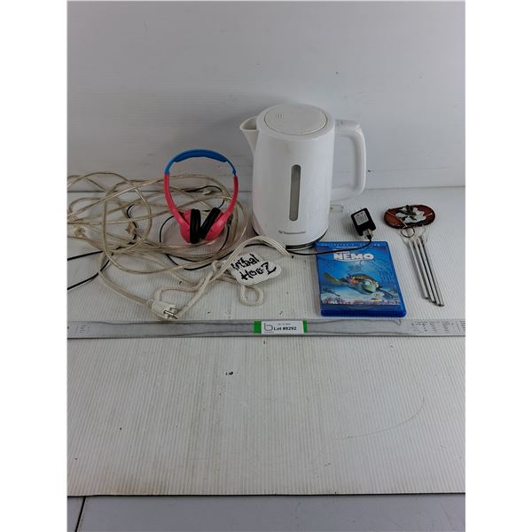 Kettle(untested),Finding Nemo DVD,Wind Chimes and misc.