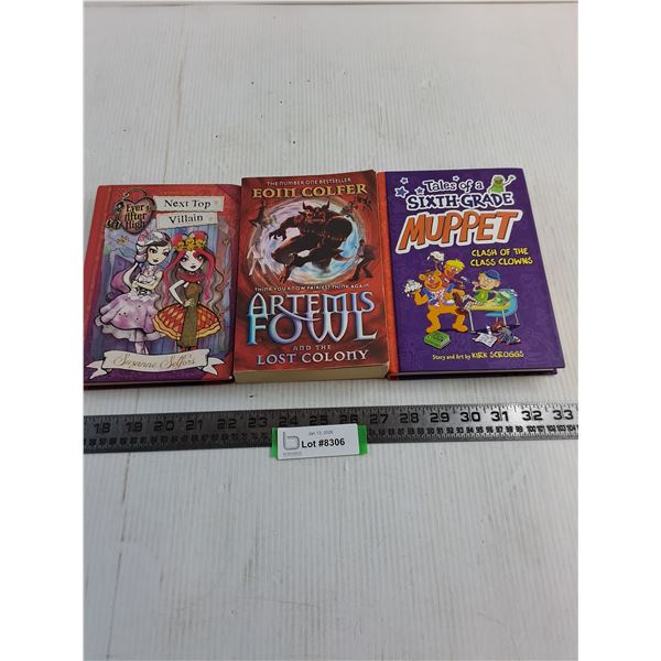 (3) Children's Story Books (Ever After High, Artemis Fowl, Muppets)
