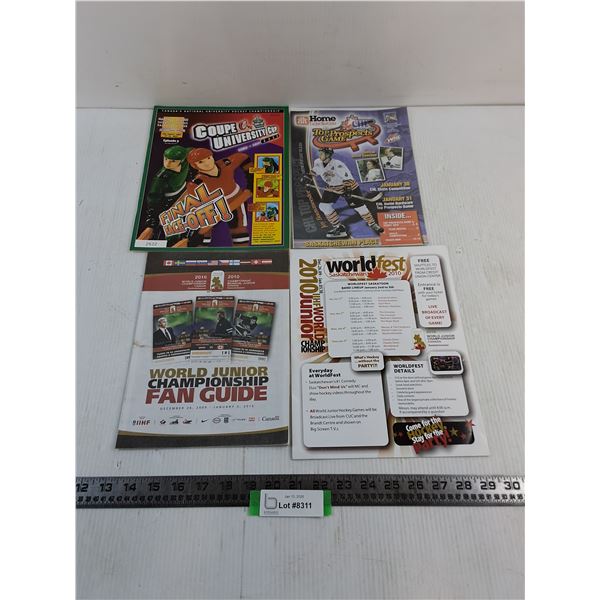 Assorted Printed Material about World Junior Hockey Tournaments