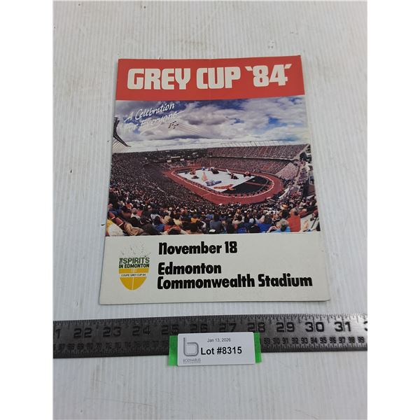 1984 Grey Cup Program