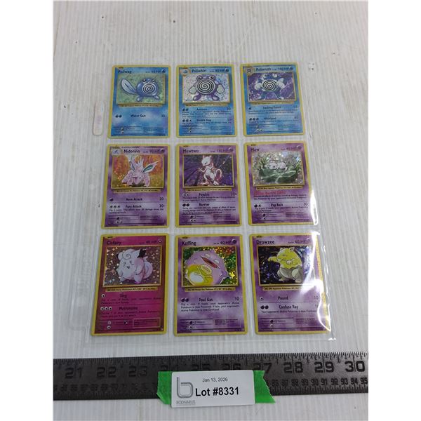(9) Pokemon Cards - Authenticity Not Guaranteed