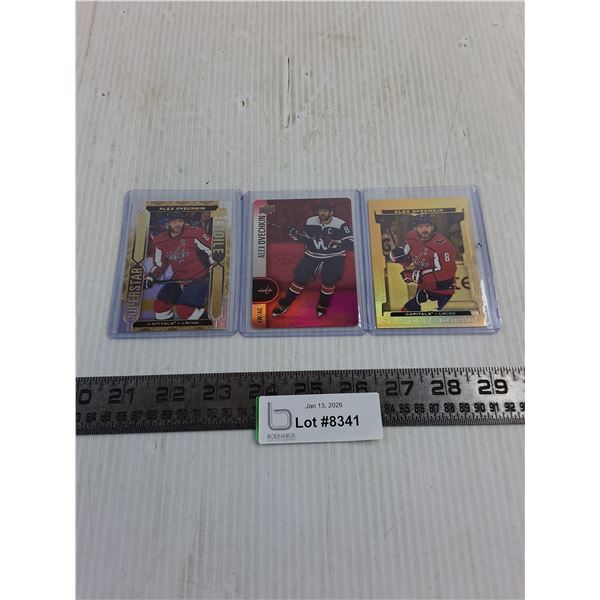 (3) Upper Deck Alex Ovechkin "Gold/Silver Foil" Collector Cards- Authenticity Not Guaranteed