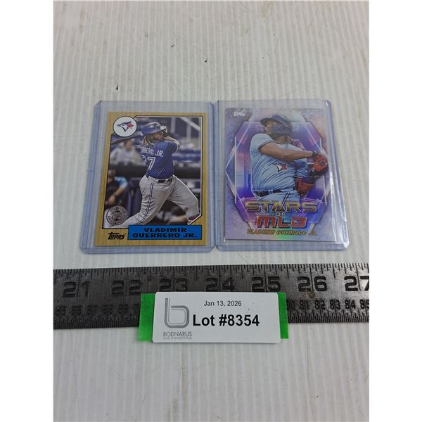 (2) Topps Vladimir Guerrero Jr. MLB Collector Cards - Authenticity Not Guaranteed