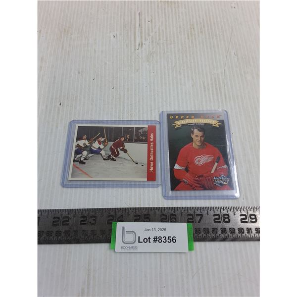 (2) Gordie Howe NHL Collector Cards - Authenticity Not Guaranteed
