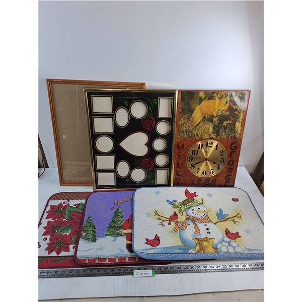 Picture Frames, Wall Clock, Christmas Themed Door Mats - PICK UP