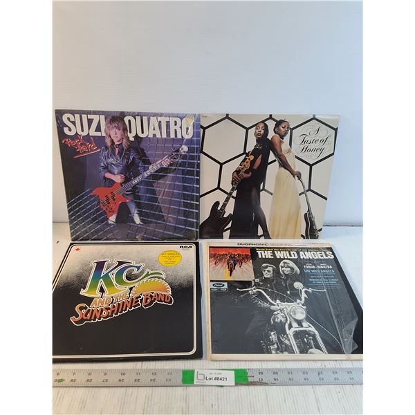 LP Albums (4)- Suzi Quatro, A Taste Of Honey, KC & Sunshine Band, The Wild Angel