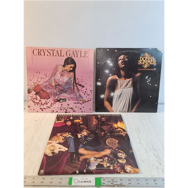 LP Albums (3)- Crystal Gayle, Donna Summer, Captain &Tennille- As Is