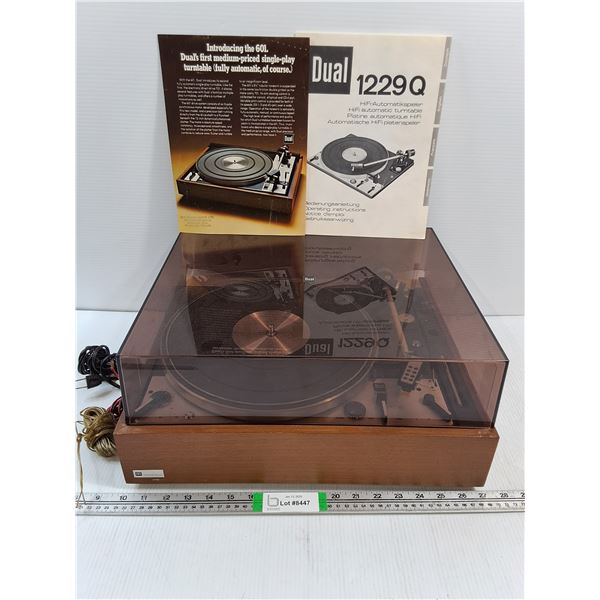 Vintage Noresco DUAL HiFi Automatic Turntable with Literature-damage to lid-did not power on