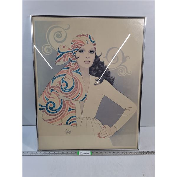 *Print "Women with Brightly Colored Scarf-24"x30" - PICK UP