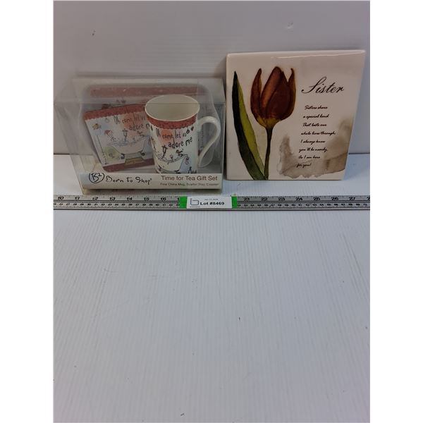 Time for Tea Gift Set and Sister Plaque