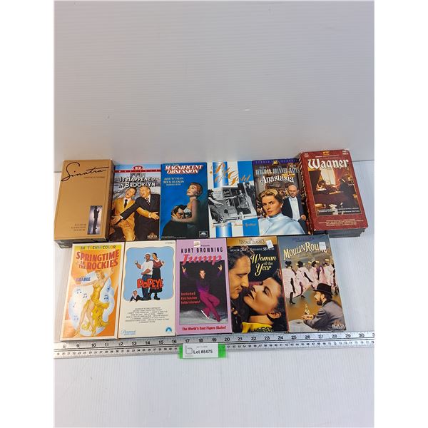 (11) VHS: Sinatra, Popeye, Wagner, Moulin Rouge, Misc