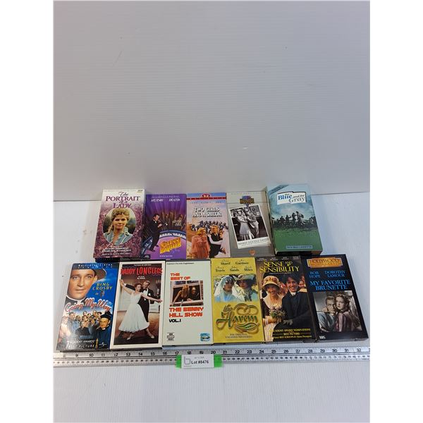 (11) VHS: Blue & The Gray, Going my Way, Benny Hill Show, Misc