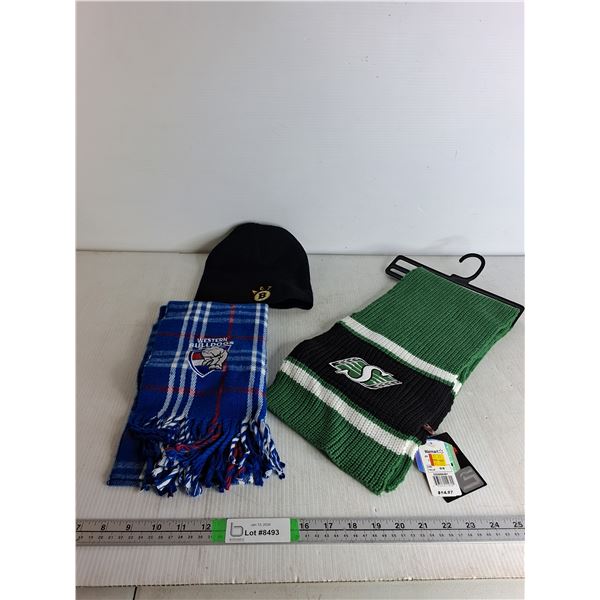 (2) Scarves- Saskatchewan Roughriders, Western Bulldogs