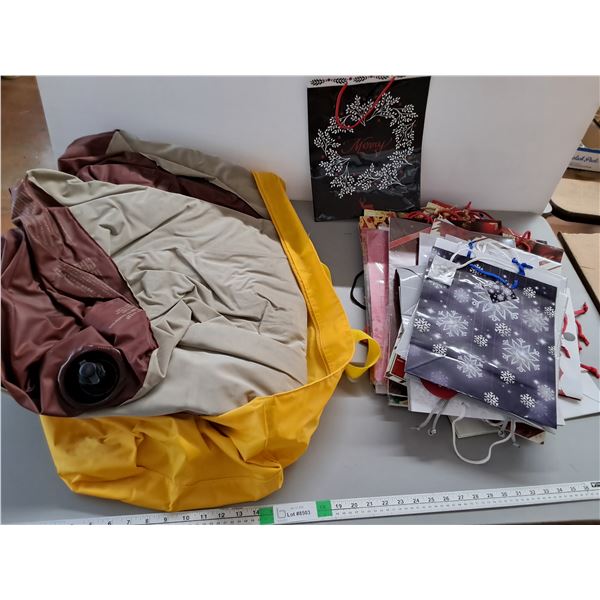 Ozark Trail Air Mattress, Single & Various Holiday Gift Bags- As Is - PICK UP ONLY