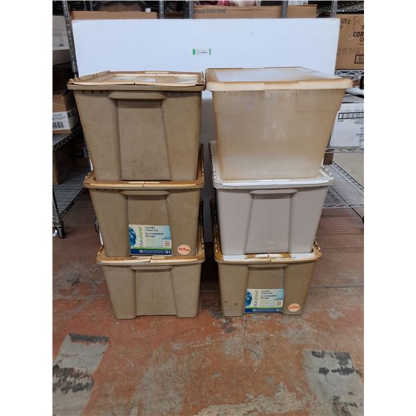 *(6) Stackable Totes, Cannot Ship