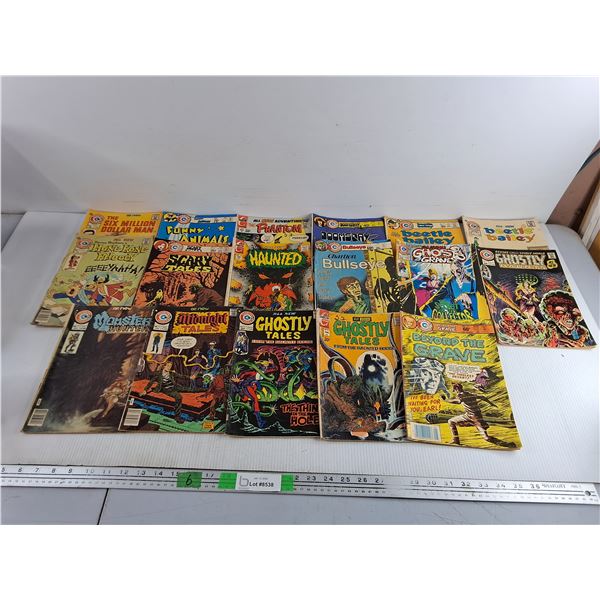 (17) Vintage Charlton Comics - Scary Tales, Bullseye, Beetle Bailey