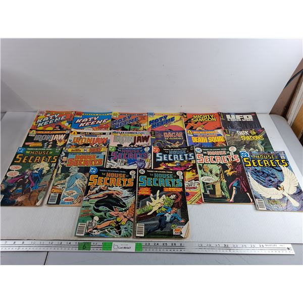 (20) Assorted Vintage Comics - The House of Secrets, Mighty Samson, IronJaw, Katy Keene